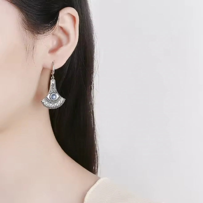 Boucles d'oreilles Malachite Lotus