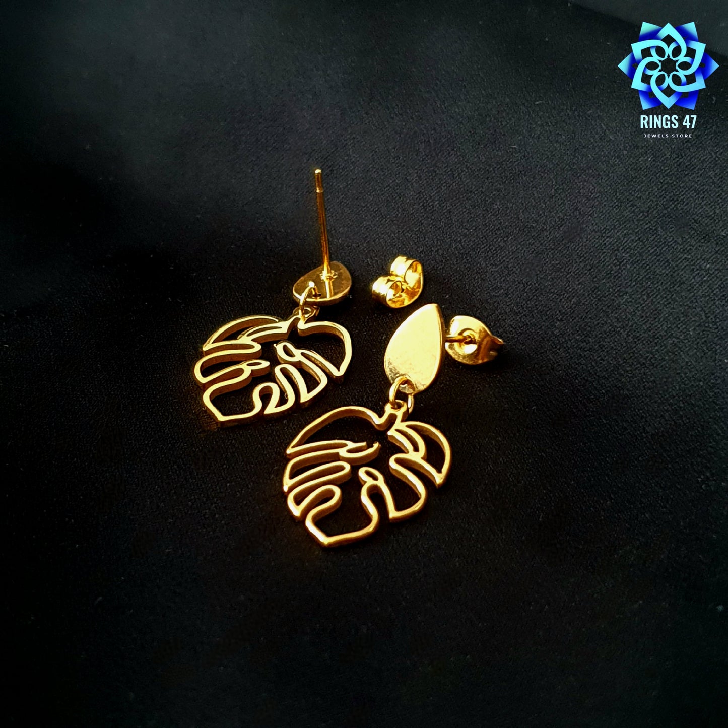 Boucles d’Oreilles Feuille d'Or