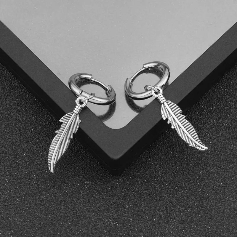 Boucles d'oreilles Steel Feather