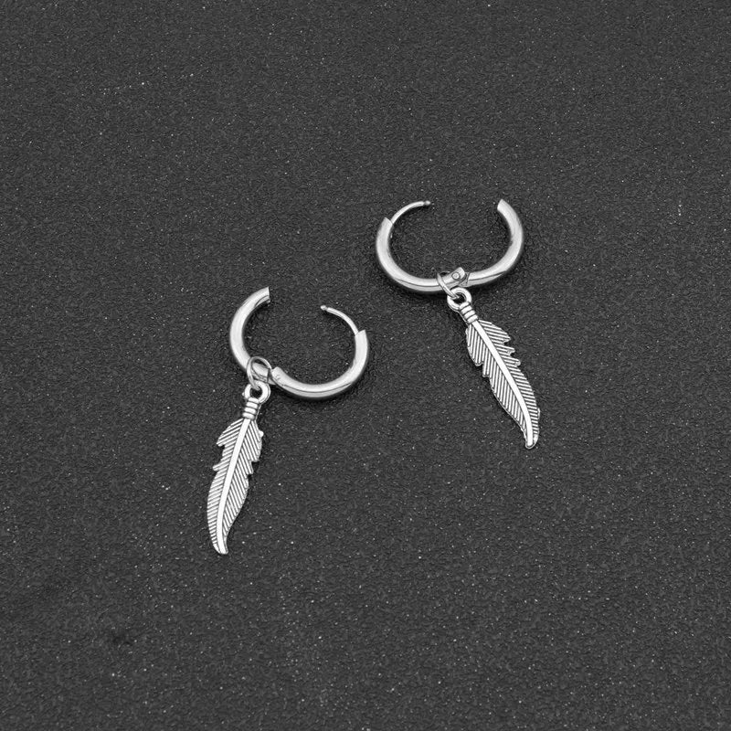 Boucles d'oreilles Steel Feather