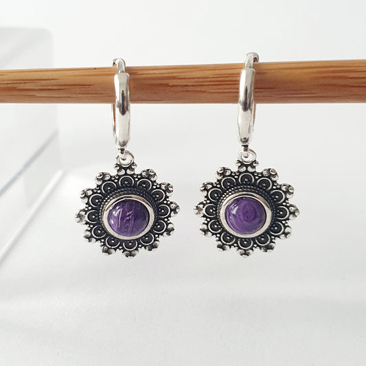 boucles d'oreilles Retro- Kyanite