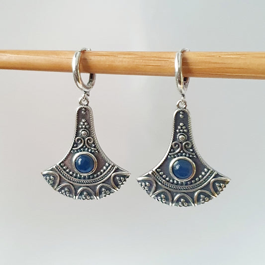 Boucles d'oreilles Malachite Lotus